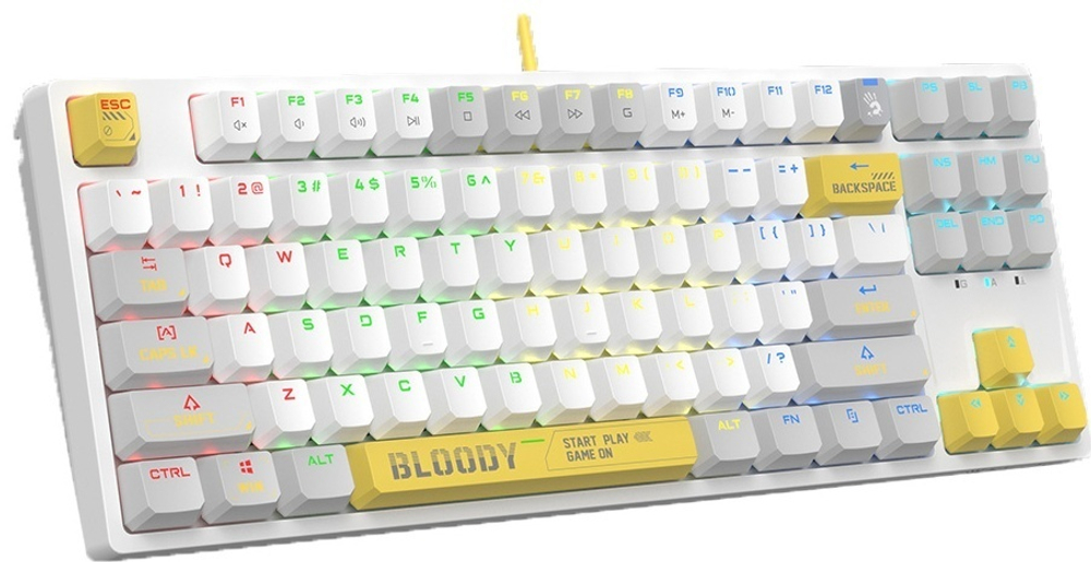 Клавиатура Bloody S87 WHITE белый