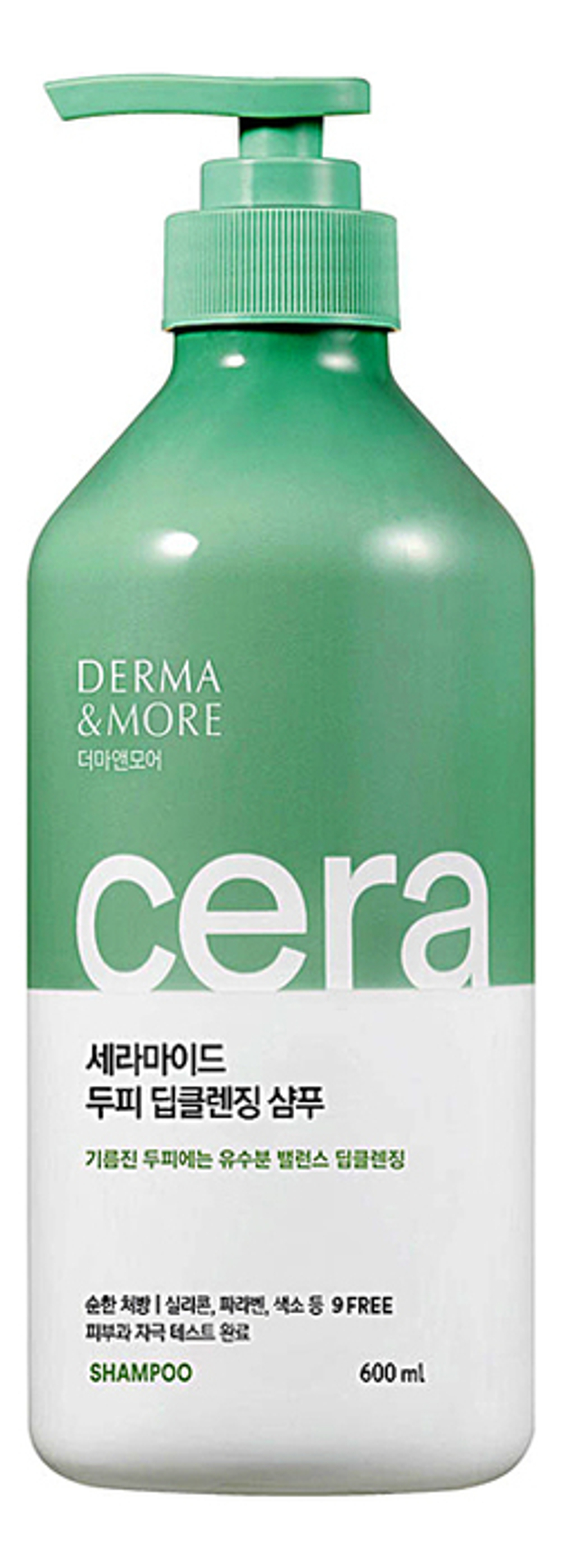 "KeraSys" Шампунь Derma & More Ceramide глубокое очищение для жирной кожи головы, 600 мл