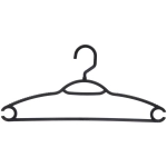 Плечики пластиковые ребристые 4шт «ИДЕЯДОМА», цвет чёрный, 38*20см (Селфи)