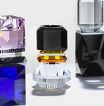 Подсвечник Phoenix REFLECTIONS хрусталь black/amber/clear 90х90х145h