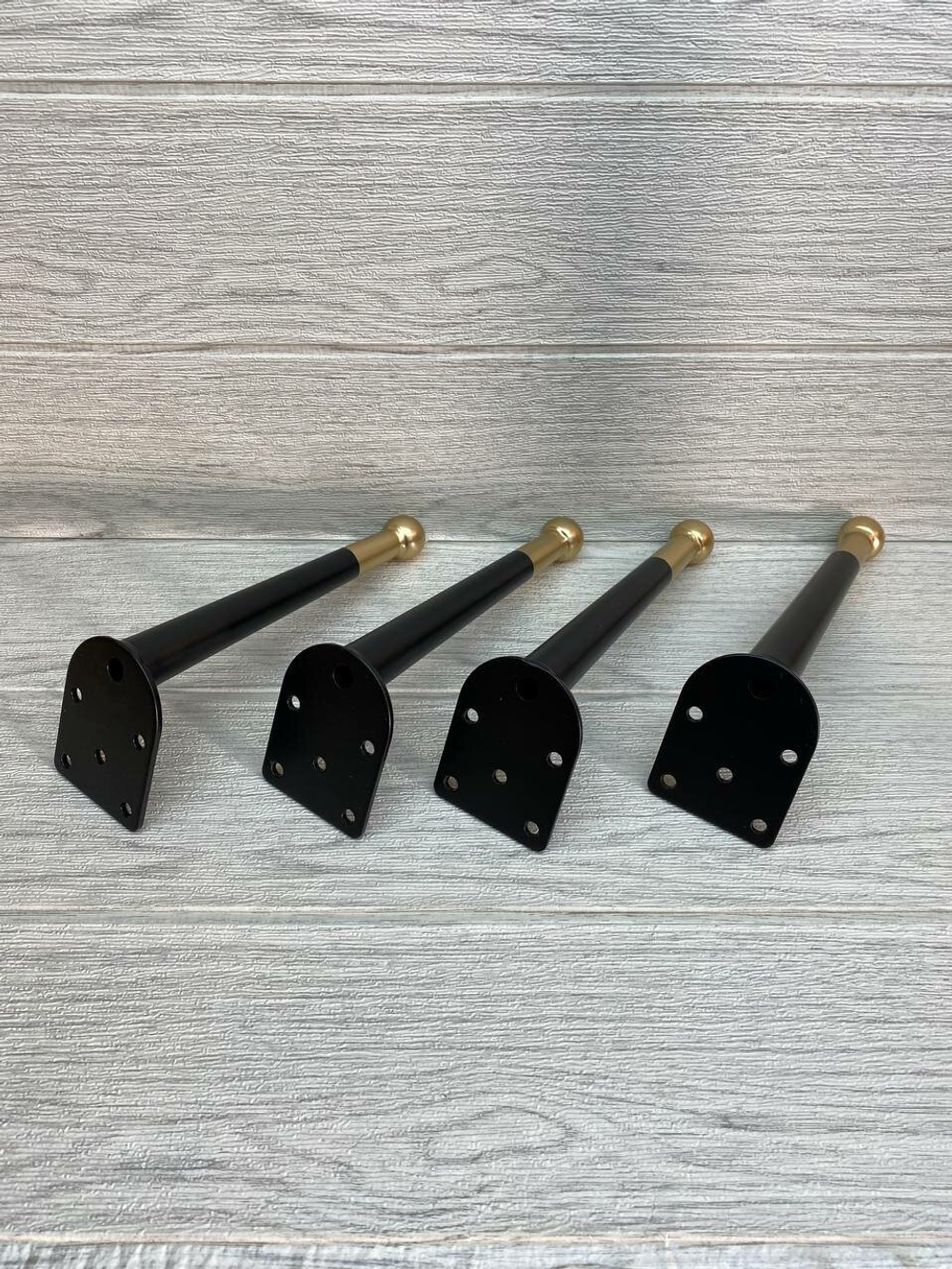 Ножки для мебели черные золото 20 см 4 штуки