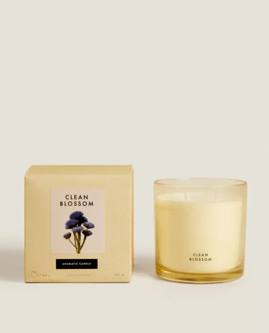 ZARA HOME АРОМАТИЧЕСКАЯ СВЕЧА CLEAN BLOSSOM (400 Г)