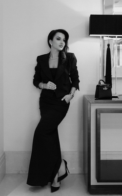 Жакет двубортный укороченный в полоску на пуговицах