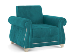 Кресло для отдыха Порто М велюр тенерифе изумруд/грей