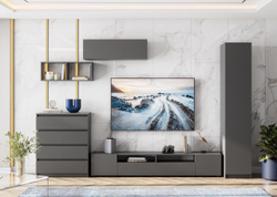 Шкаф-пенал «Денвер» Графит