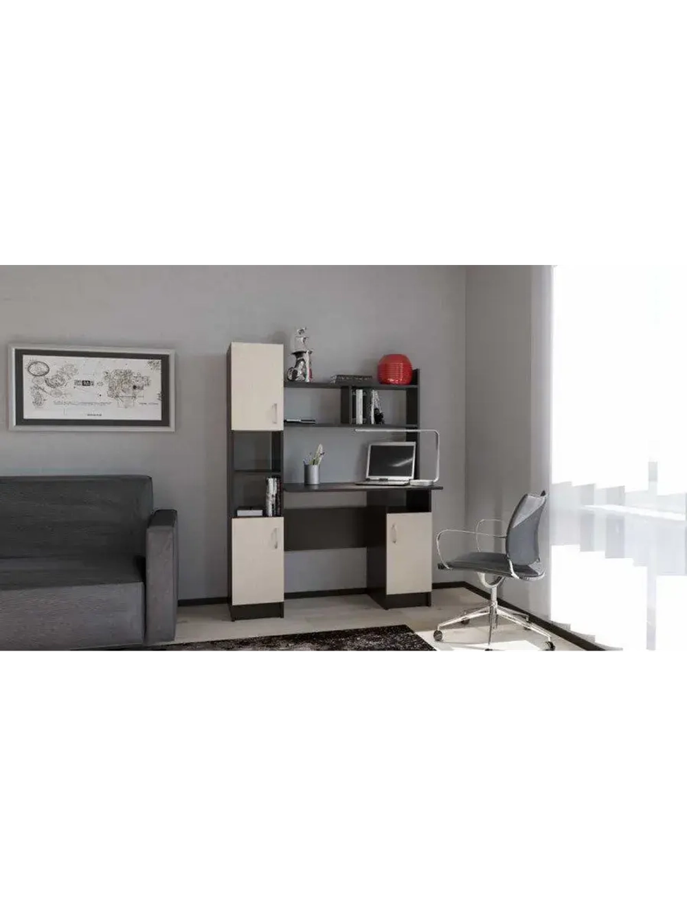 Стол компьютерный Дуб Венге 123х57х160 см