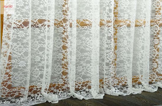 Тюль-Люси, гипюр жаккардовый (белый)