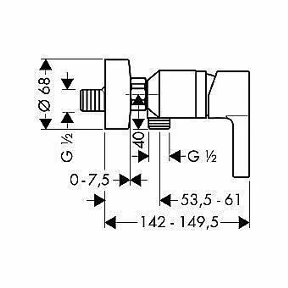 Смеситель для душа Hansgrohe Metris S 31660000