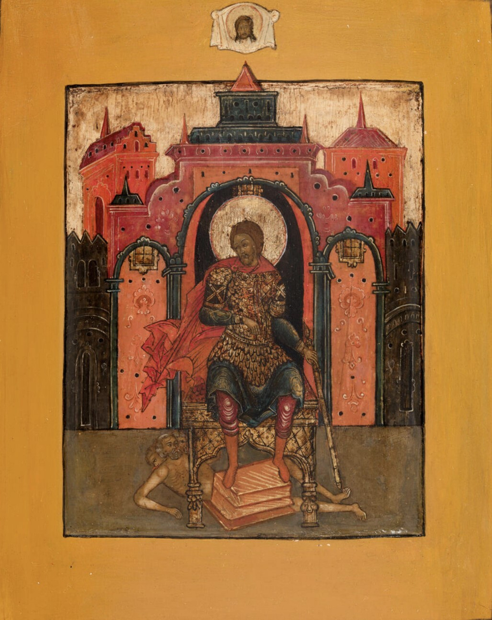 Никита святой великомученик Готфский (Бесогон). Деревянная икона на левкасе мастерская Иконный Дом