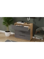 Комод для одежды Графит матовый 4 ящика 92х41х84 см