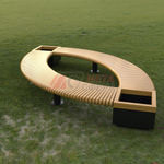 Лавка Rail Road 01 Лист с 2-мя вазонами