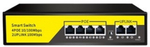 POE-402-1 коммутатор PoE 4+2 порта, металлический корпус