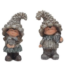 GAEM Фигурка декоративная "Мальчик/ Девочка, L10 W7,5 H20 см, 2в.