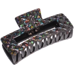 Заколка - краб для волос «AKS - VIENTO», микс 6 цветов, прямоугольник, 10,5*4см