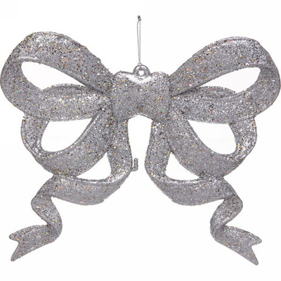 Украшение новогоднее «Бант» 24*22 см, Серебро