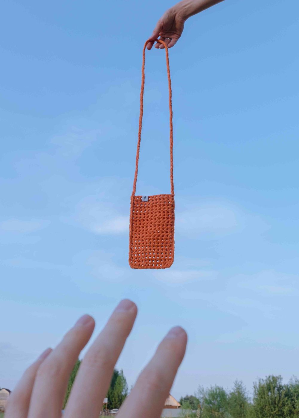 Вязаная сумочка FOS Оранжевая