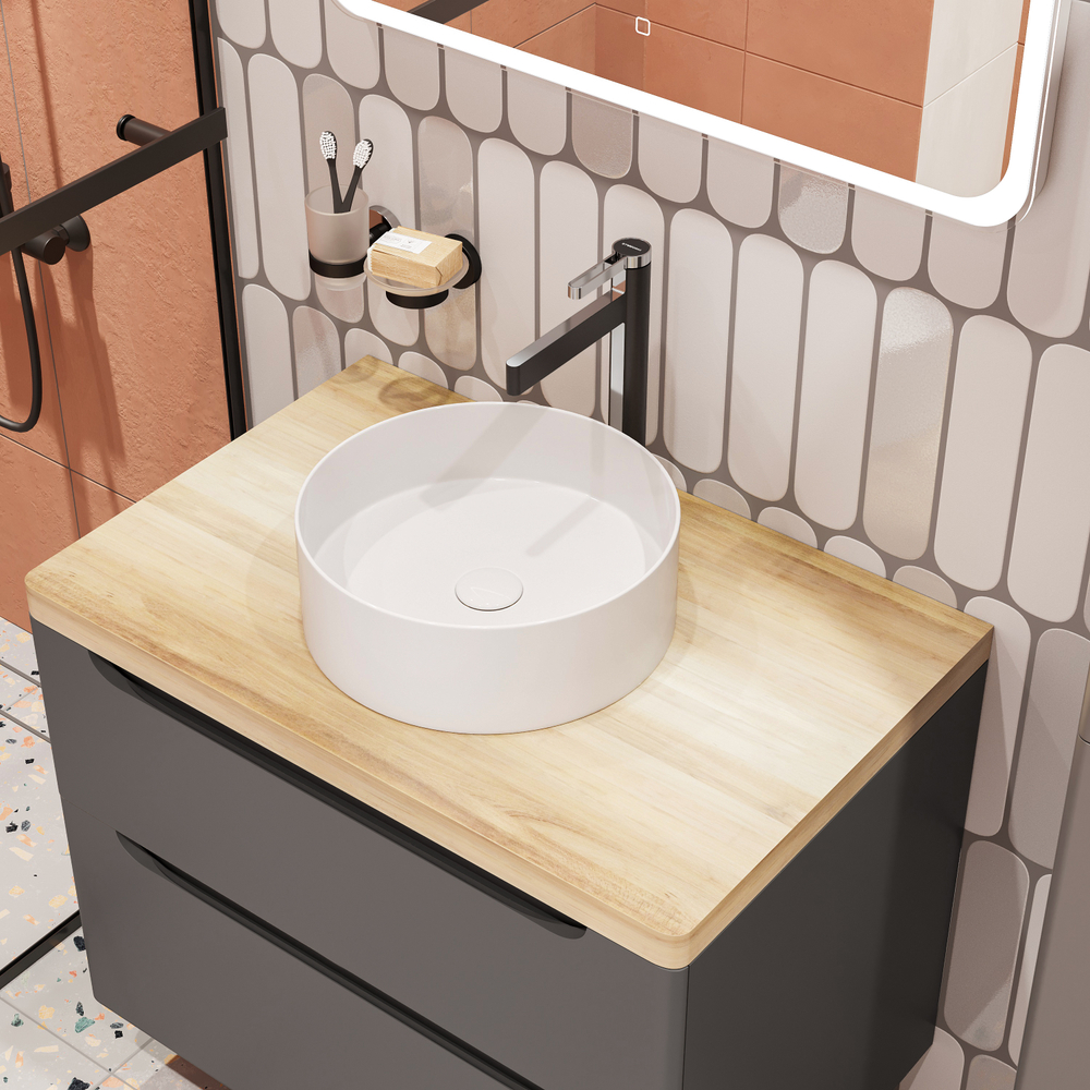 Смеситель для раковины STWORKI Лександ S09020BC матовый черный, хром