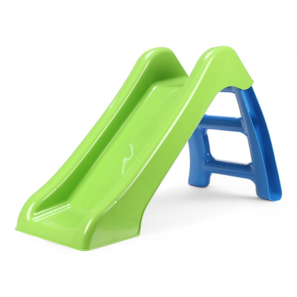 Горка детская 70 см, зеленый/синий