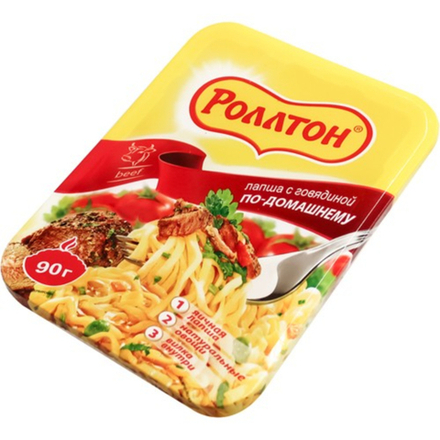 Лапша Роллтон Говядина лоток 90 гр