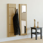 Зеркало настенное прямоугольное Пиафорте 119х33 см с деревянной рамой цвет орех / зеркало в прихожую из массива сосны в стиле лофт