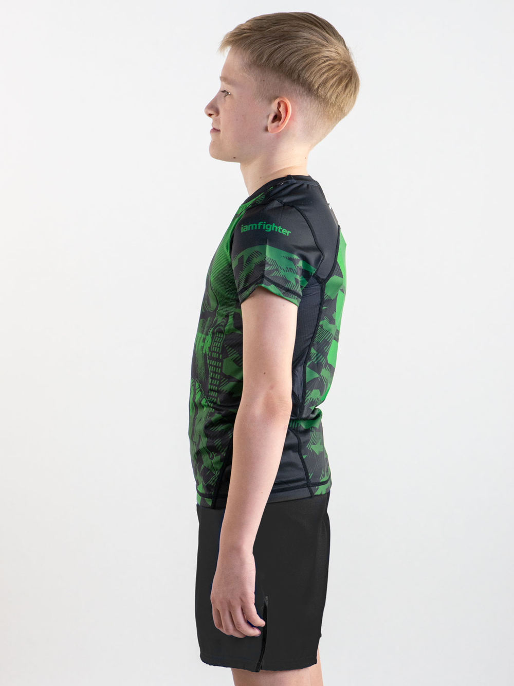 Рашгард кор. рукав I am Fighter Hulk детский (зеленый)