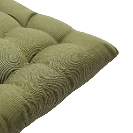 Подушка на стул из хлопка оливкового цвета из коллекции essential, 40х40 см