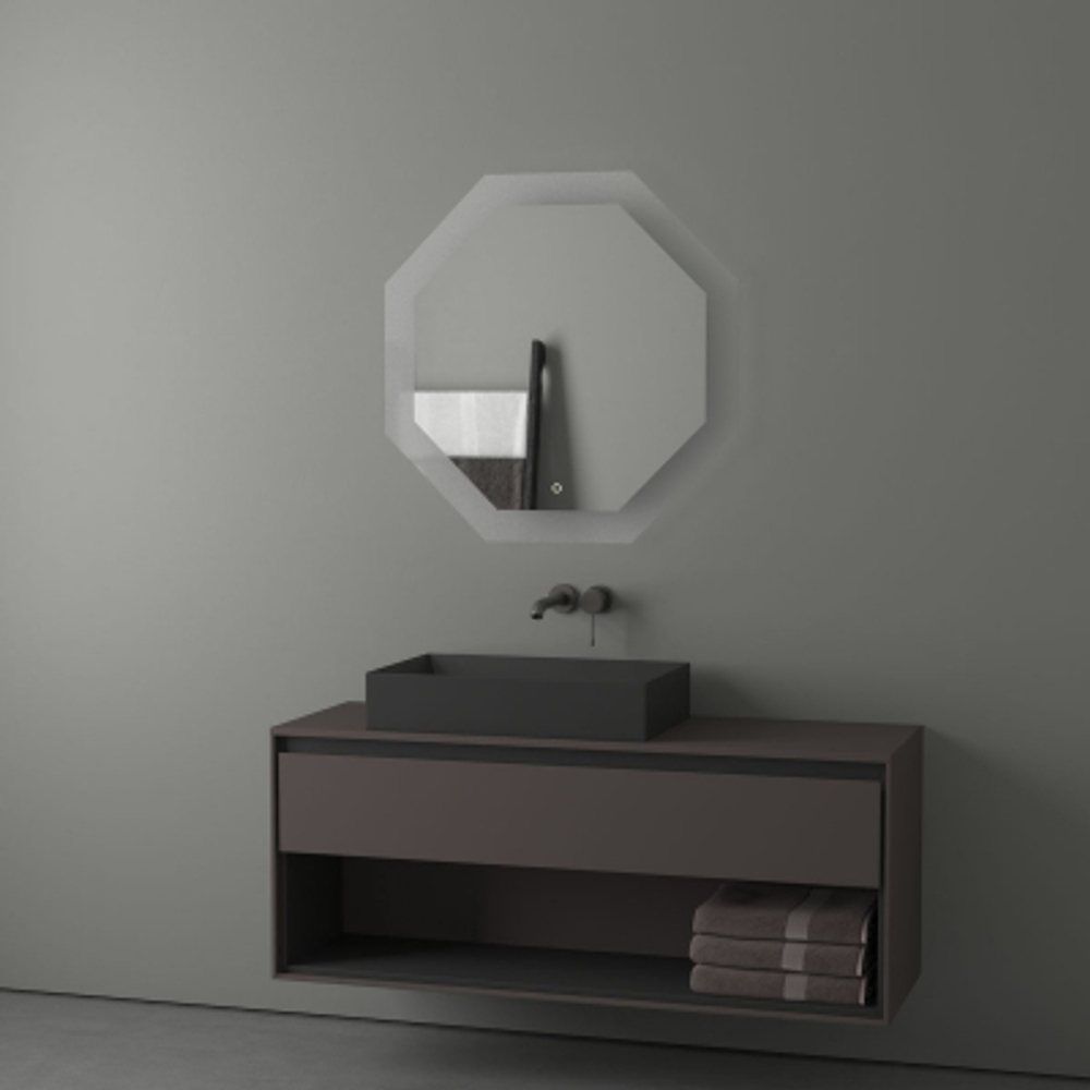 Зеркало Evoform с LED-подсветкой 25,5 W 80х80 см Сенсорный выключатель Нейтральный белый свет