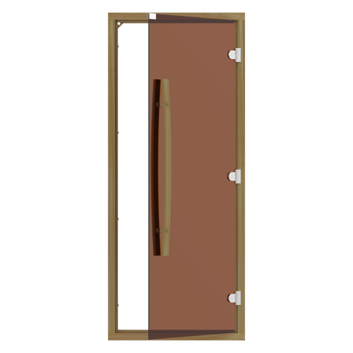 SAWO Дверь 8/19, бронза с порогом, кедр, изогнутая ручка, 742-4SGD