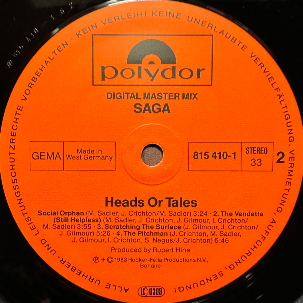 Saga - Heads Or Tales (Германия 1983г.)