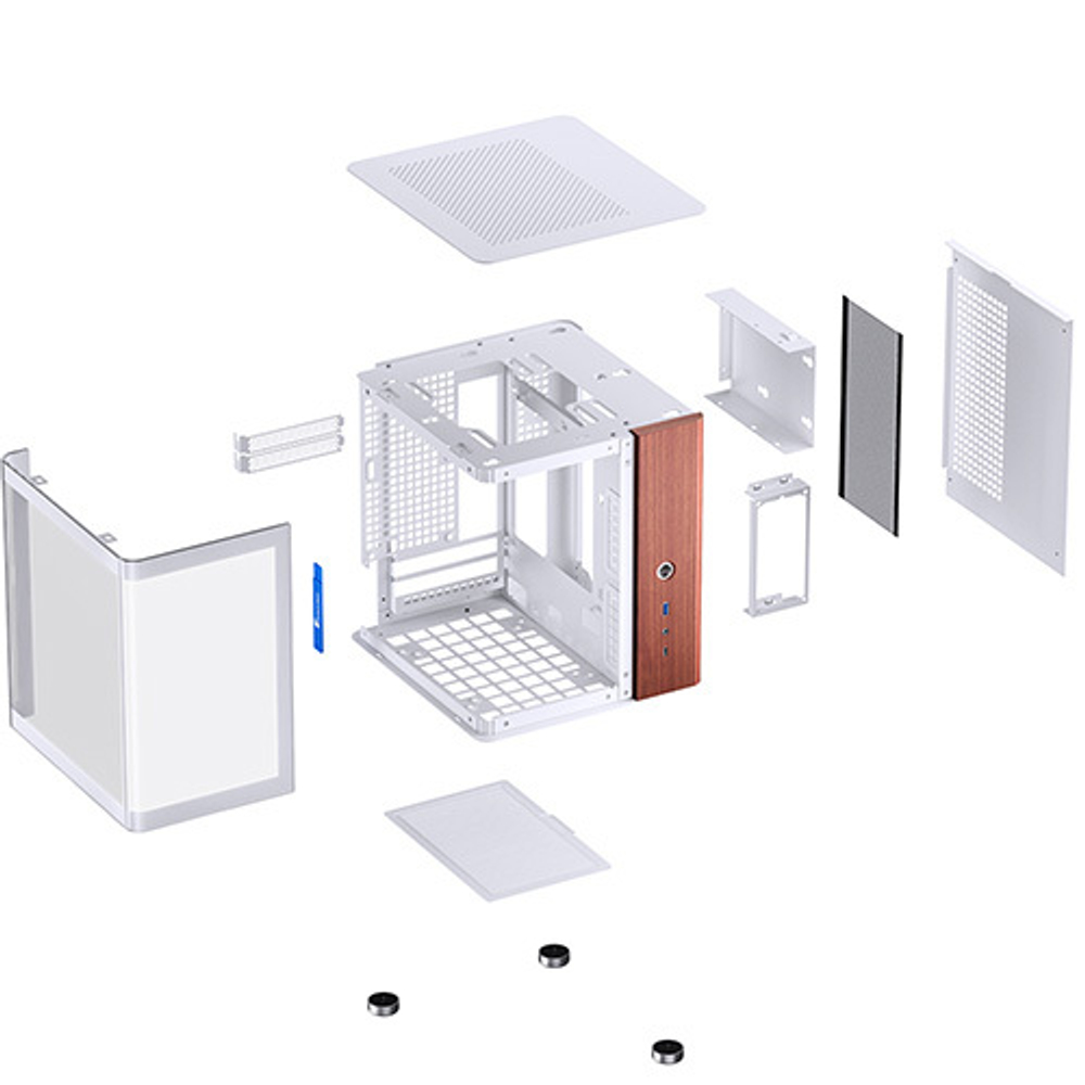 Корпус JONSBO TK-0, mini-ITX, micro-ATX, белый (без БП)