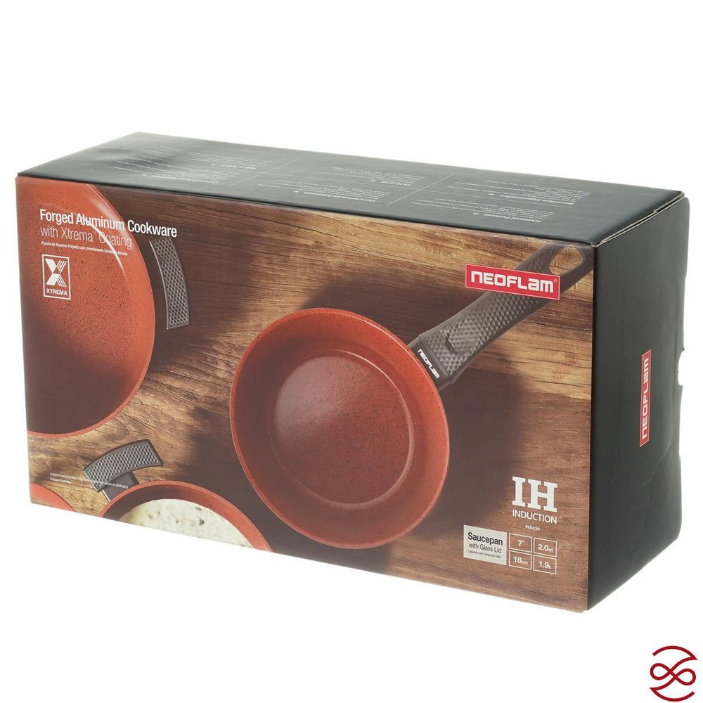 Ковш со стеклянной крышкой Neoflam De Chef 2 л, 18 см (индукция)