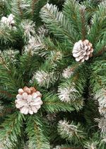 Заснеженная елка с шишками «Снежная королева» (пвх) 150 см / 1.5 м