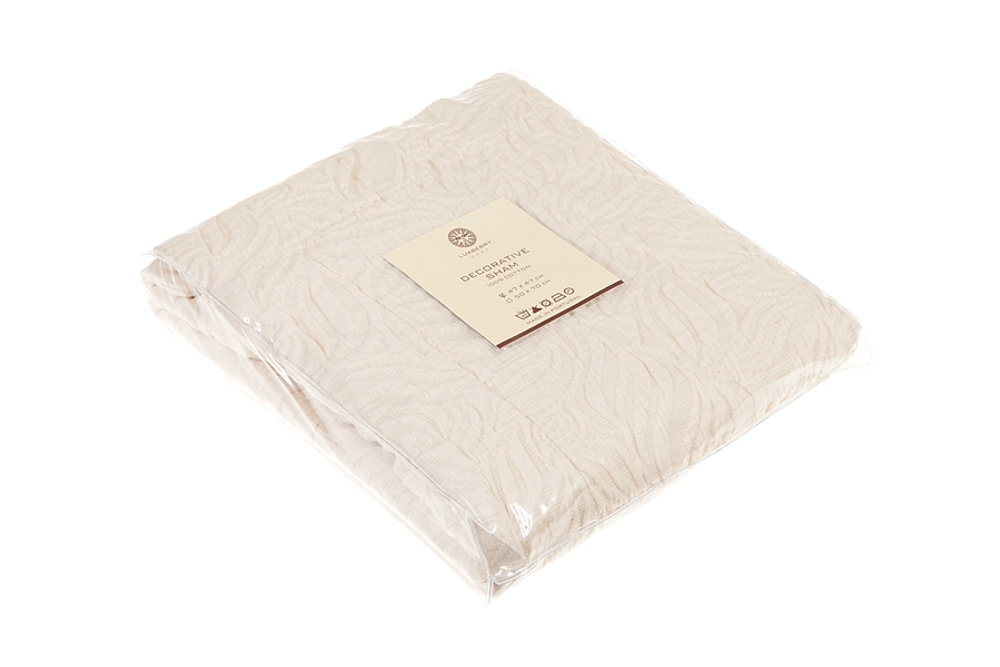 Элитная наволочка декоративная Каменный цветок экрю от Luxberry Португалия