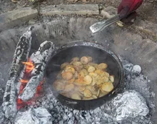 Жаровня чугунная на ножках, 26 см, 3.8 л, угольная, Lodge