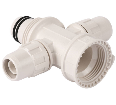 ЗУБР ШиреФит, внутренняя резьба - штуцер с гайкой - штуцер с гайкой - штуцер с гайкой, 20 - 16 мм, сборный крестовой коллектор (51518-20-16-20)