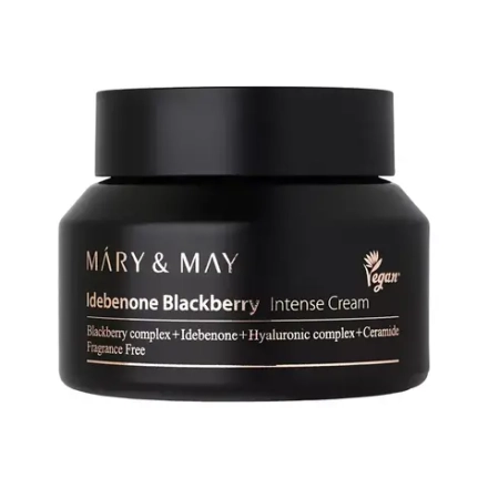 Крем для лица с идебеноном и ежевичным комплексом Mary&May Idebenone Blackberry Intense Cream