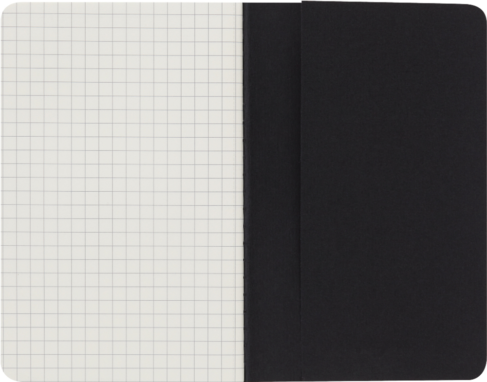 Блокнот Moleskine CAHIER JOURNAL QP312 Pocket 90x140мм обложка картон 64стр. клетка черный (3шт)