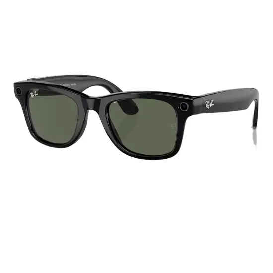 Умные очки Ray-Ban Meta Wayfarer RW4006 601/7150 Shiny Black G15 Green
