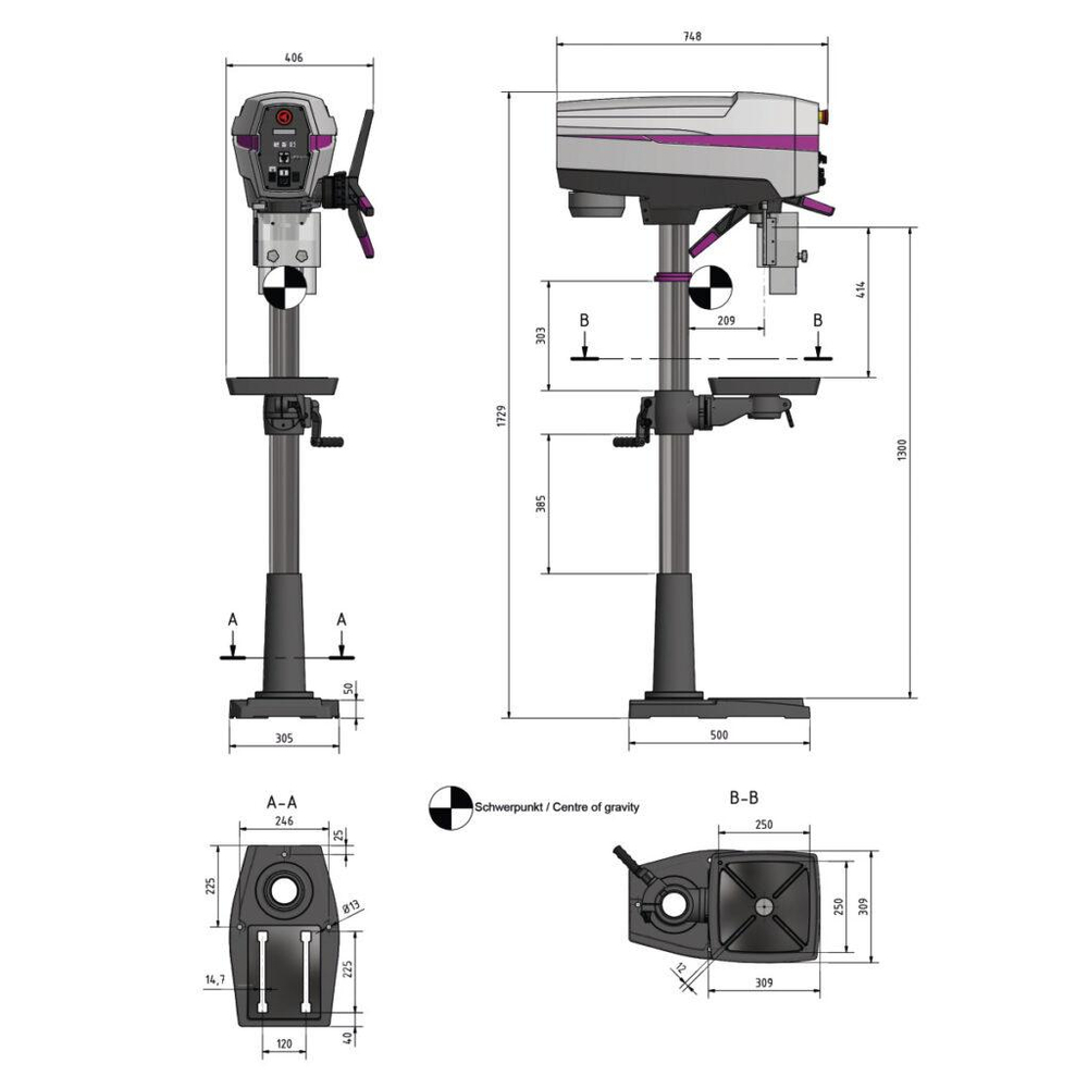 Вертикально-сверлильный станок Optimum OPTIdrill DP 26-F