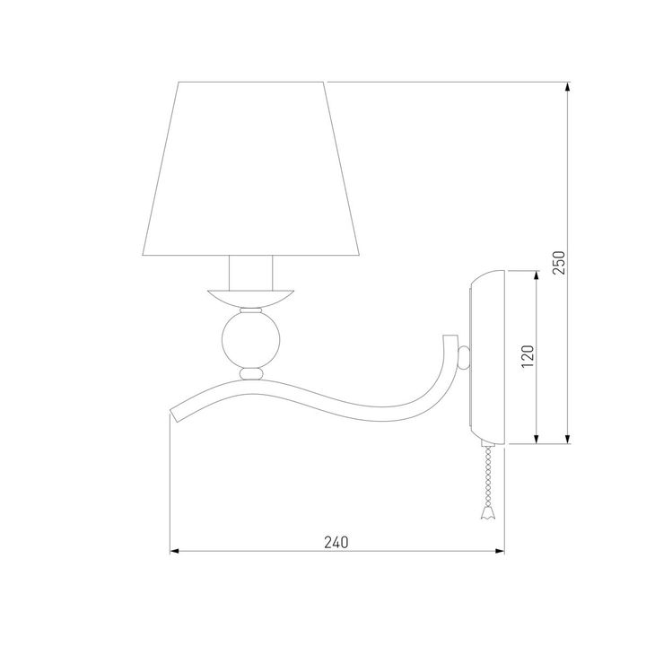Бра Eurosvet Sortino 60097/1 хром