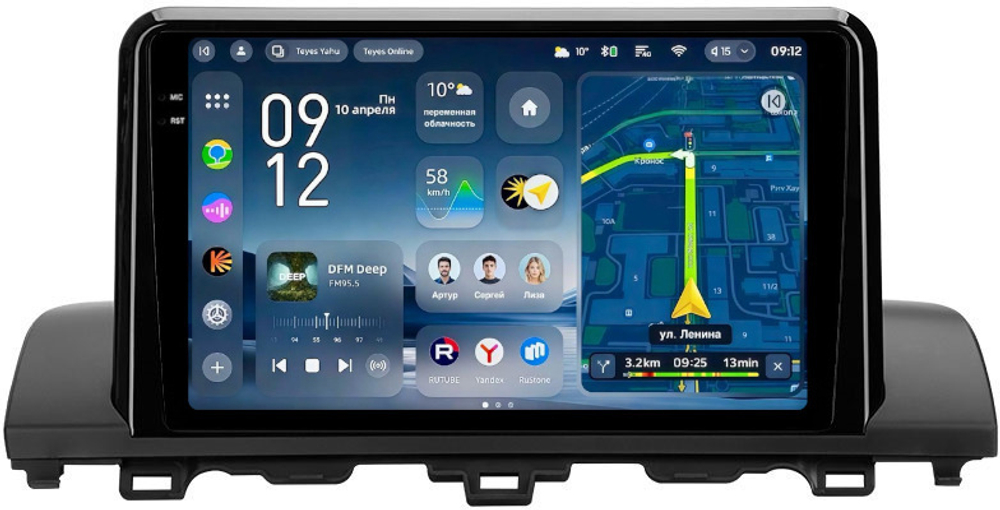 Магнитола для Honda Accord 10 2017-2021 (без штатного 360) - Teyes CC4-PRO монитор 9.5" 2K QLED на Android 13, Snapdragon 778G, AI, CarPlay, DSP, 4G SIM-слот