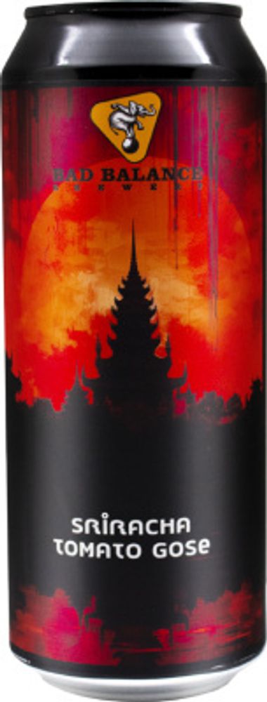Пиво Бэд Бэланс Шрирача Томато Гозе / Bad Balance Sriracha Tomato Gose 0.5 - банка