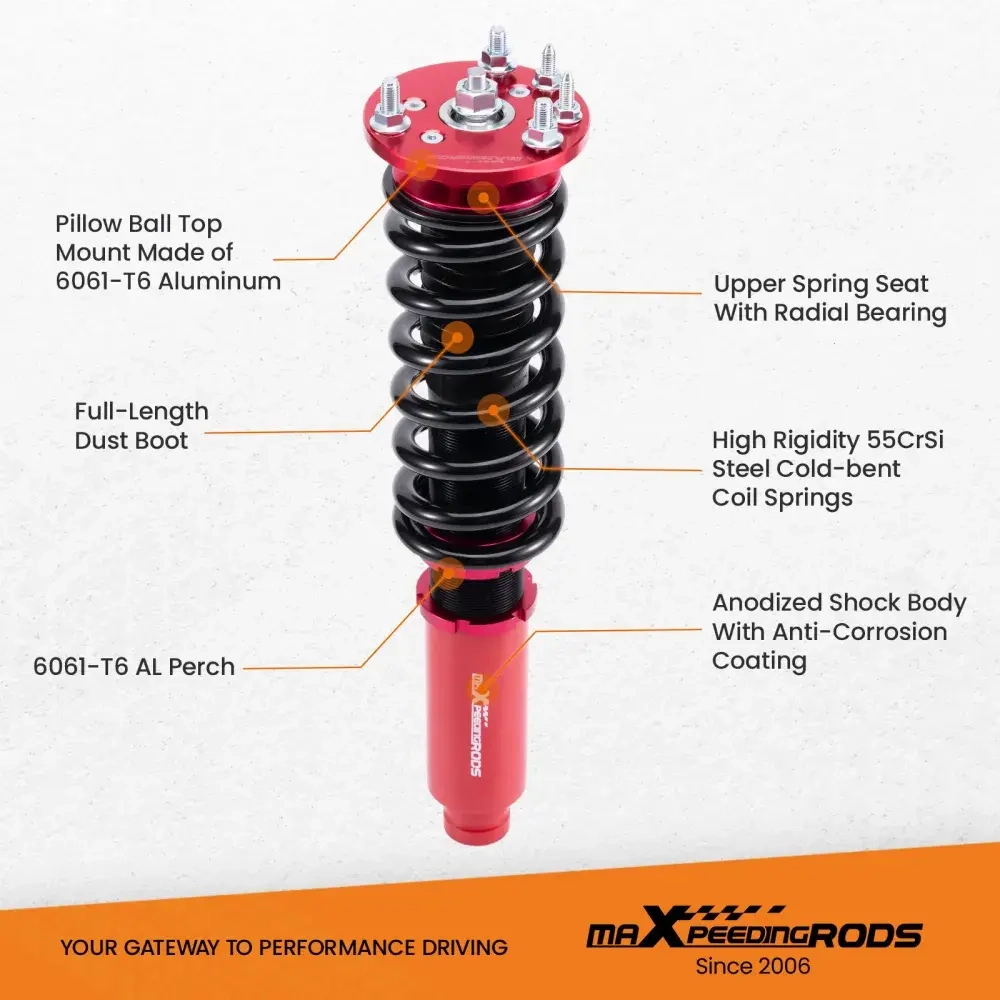 MaXpeedingrods Front+Rear Coilovers Lowering Kit подходит для автомобиля Acura TSX 04-08 2.4L 3.0L