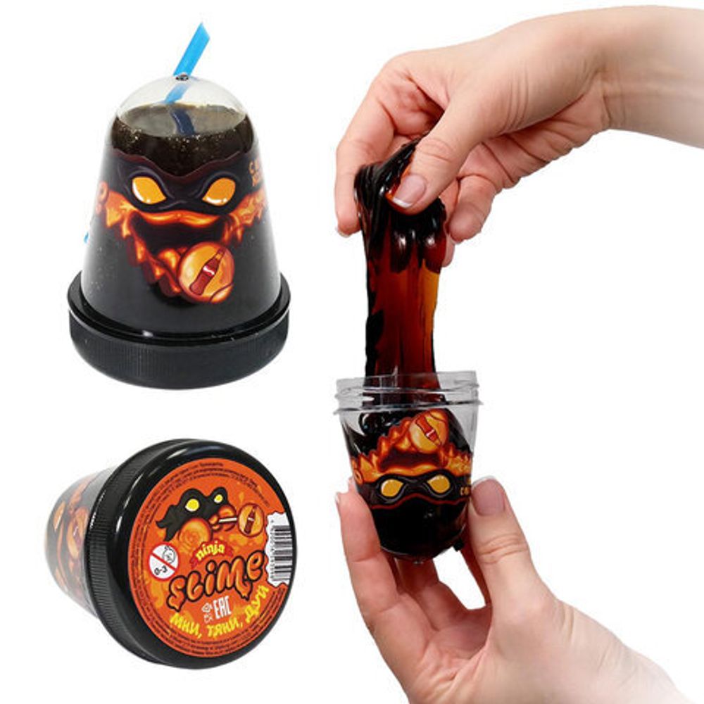Слайм (лизун) "Slime Ninja", с ароматом колы, 130 г, ВОЛШЕБНЫЙ МИР, S130-16