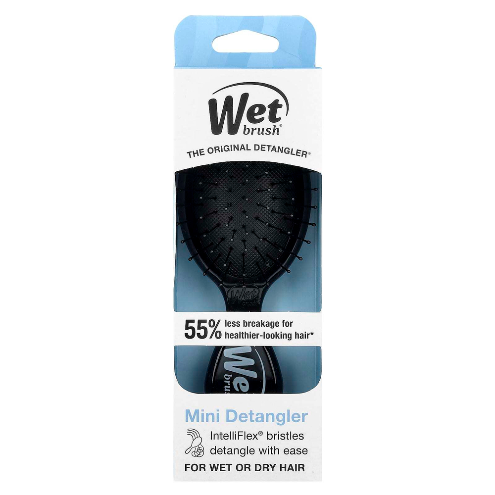 Wet Brush, Средство для расчесывания волос, для влажных и сухих волос, черный, 1 расческа