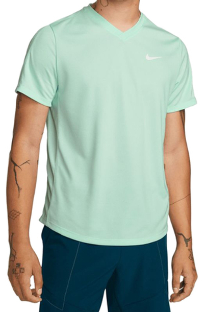 Футболка мужская теннисная Nike Court Dri-Fit Victory - mint foam/mint foam/white