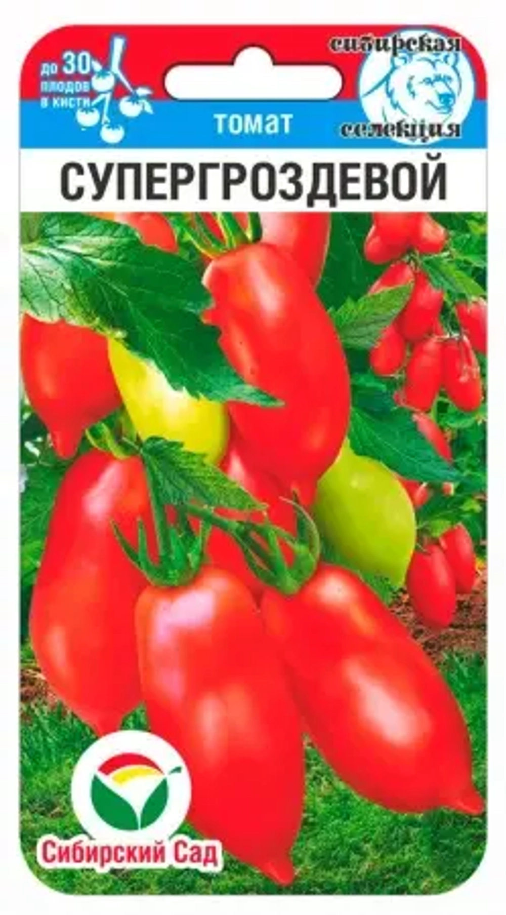 Томат Супергроздевой 20шт (Сиб Сад)