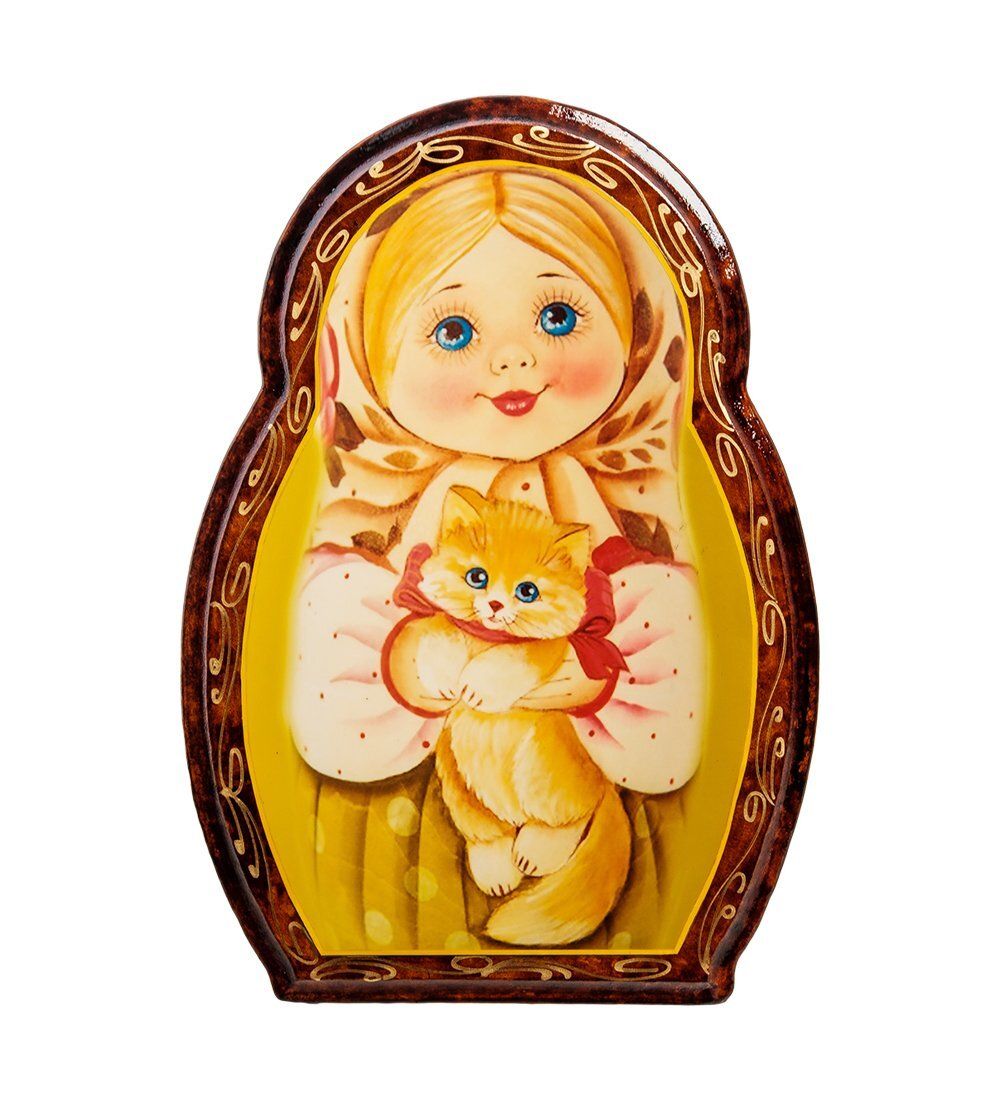 Народные промыслы ШК-11/59-A Шкатулка в технике декупаж «Матрешка» (14х10х5)