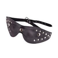 Черная кожаная маска со съёмными шорами Sitabella BDSM Accessories 3080-1
