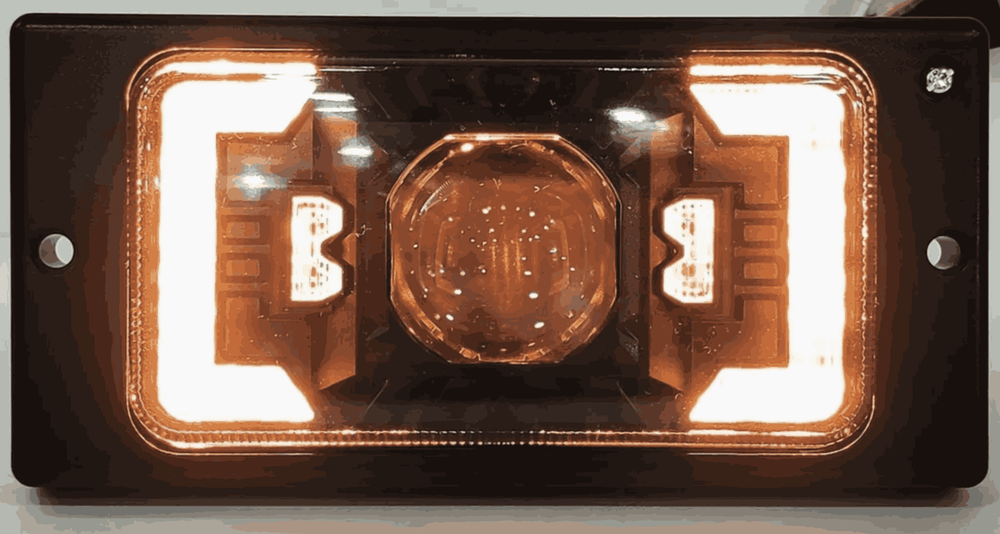 Wd-118 / Универсальные ПТФ с регулировкой (белый свет, с ДХО и поворотником) для ВАЗ 2110-2115, светодиодные противотуманные фары (2 шт. / комплект)